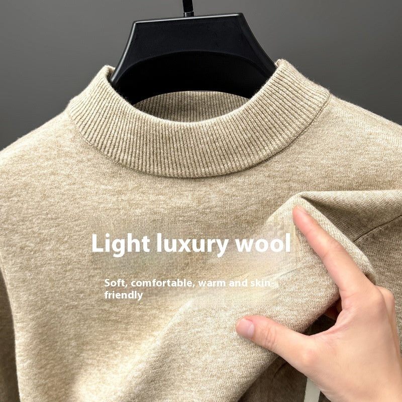 Men's Knitwear Solid Color Long Sleeve Half Turtleneck