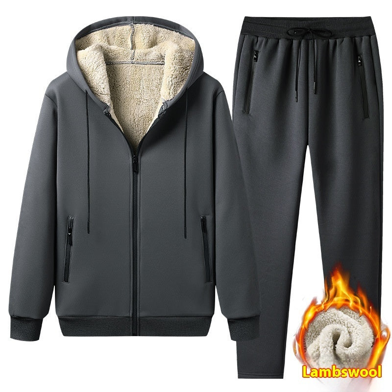 Hooded Casual Fashionable Warm Trousers Suit