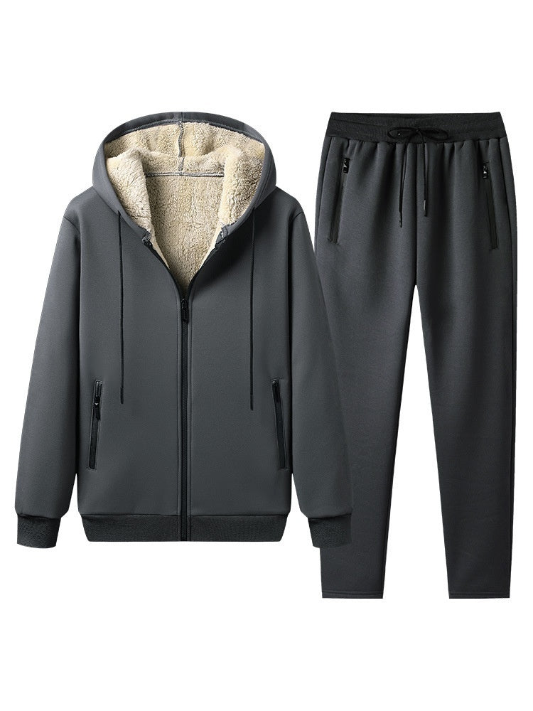 Hooded Casual Fashionable Warm Trousers Suit