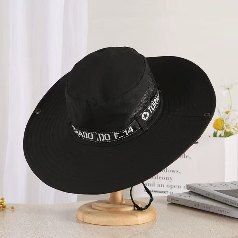 Men's Outdoor Deep Top Big Brim Breathable Sun Hat