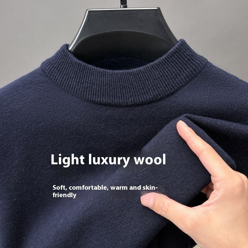 Men's Knitwear Solid Color Long Sleeve Half Turtleneck