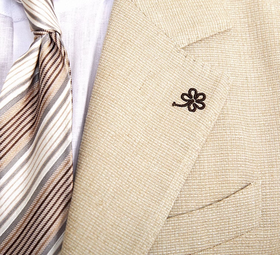 Commuter Cotton And Linen Textured Single-breasted Suit British Fashion Breathable