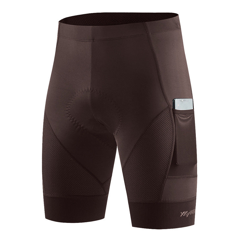 Breathable Sweat Absorbing Cushion Men's Solid Color Bicycle Pants