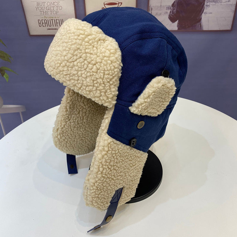Outdoor Riding Warm Tank Skiing Cold Anti-chill Ear Protection Plush Cotton Thunderbolt Hat