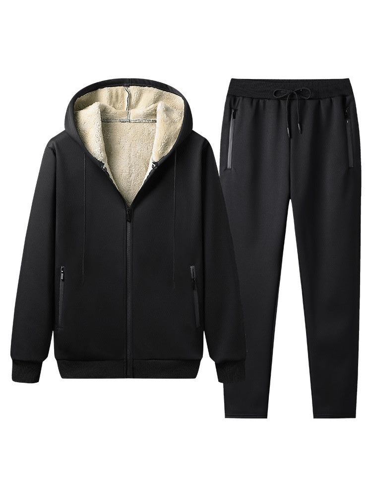 Hooded Casual Fashionable Warm Trousers Suit