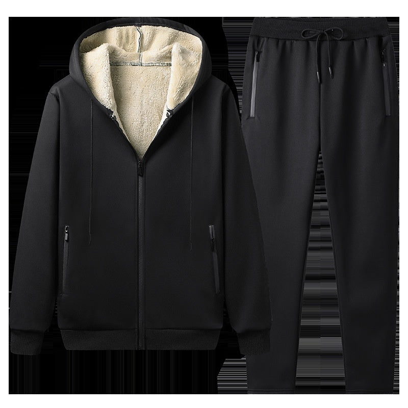 Hooded Casual Fashionable Warm Trousers Suit
