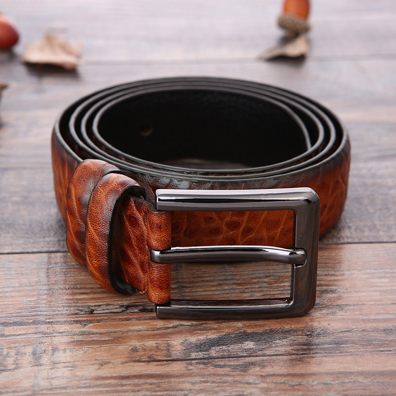 European And American Fashion Men's Business Belt 2018 New Creative Gifts Belt Laser Logo Factory Wholesale