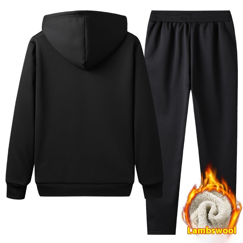 Hooded Casual Fashionable Warm Trousers Suit