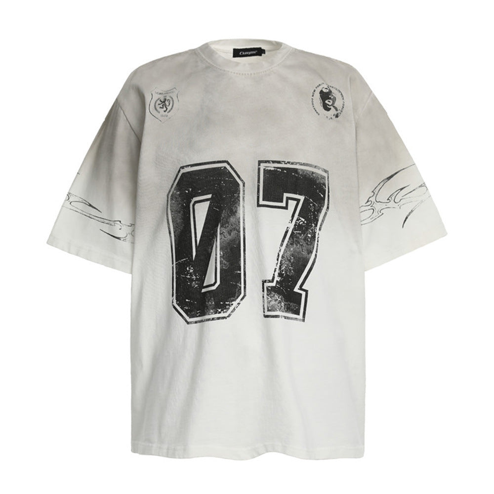 Printed Short-sleeved T-shirt Men's Upperwear