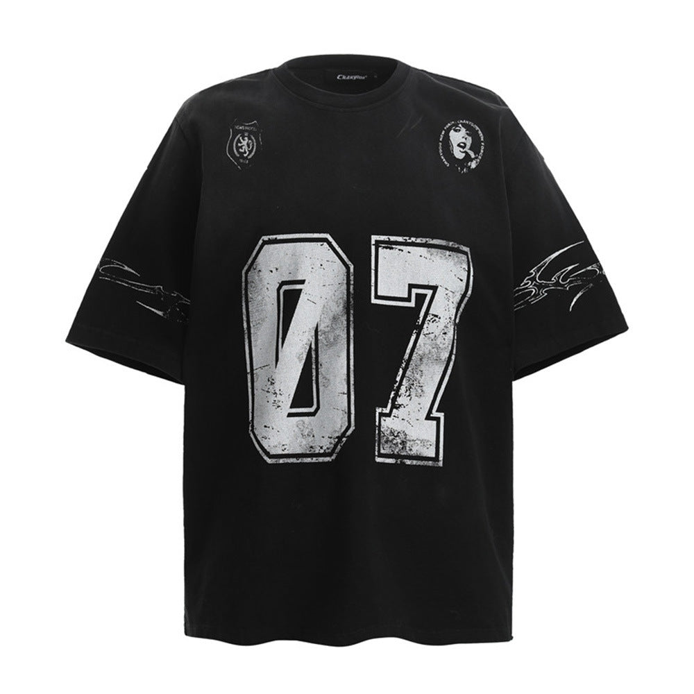 Printed Short-sleeved T-shirt Men's Upperwear