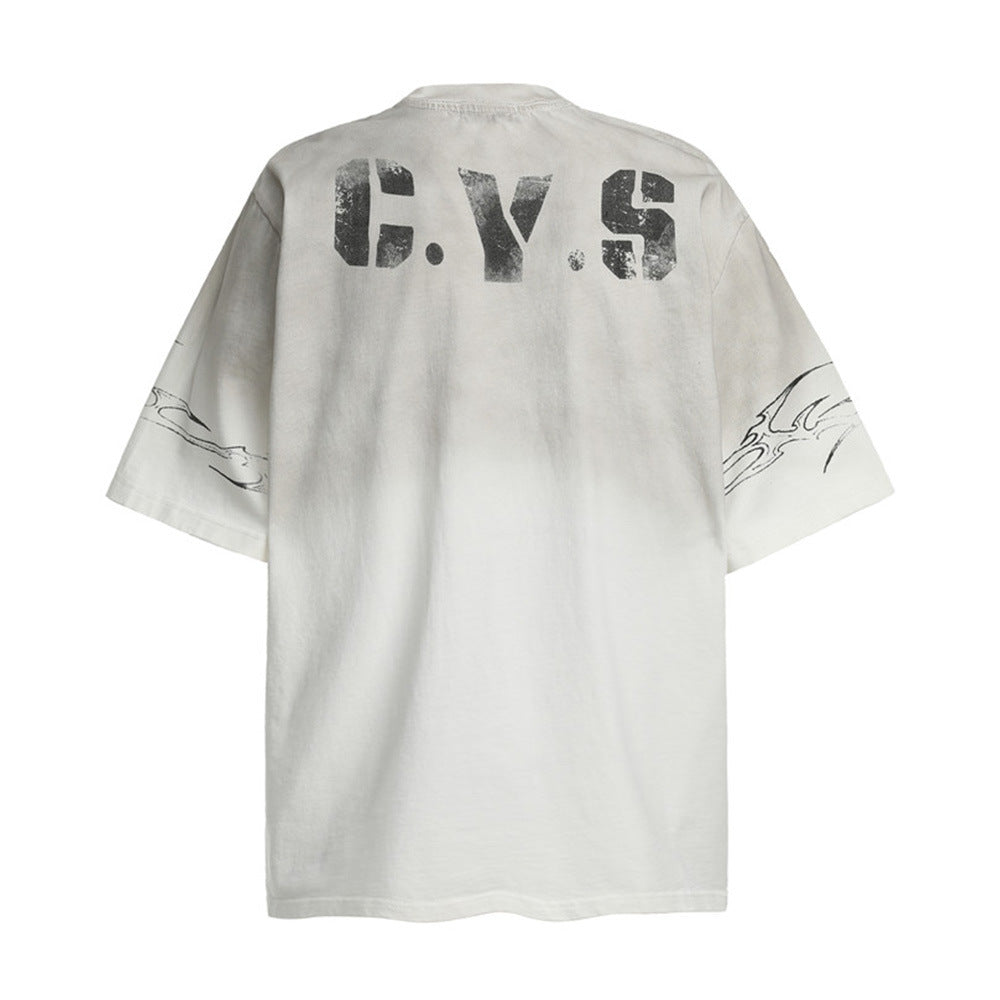 Printed Short-sleeved T-shirt Men's Upperwear