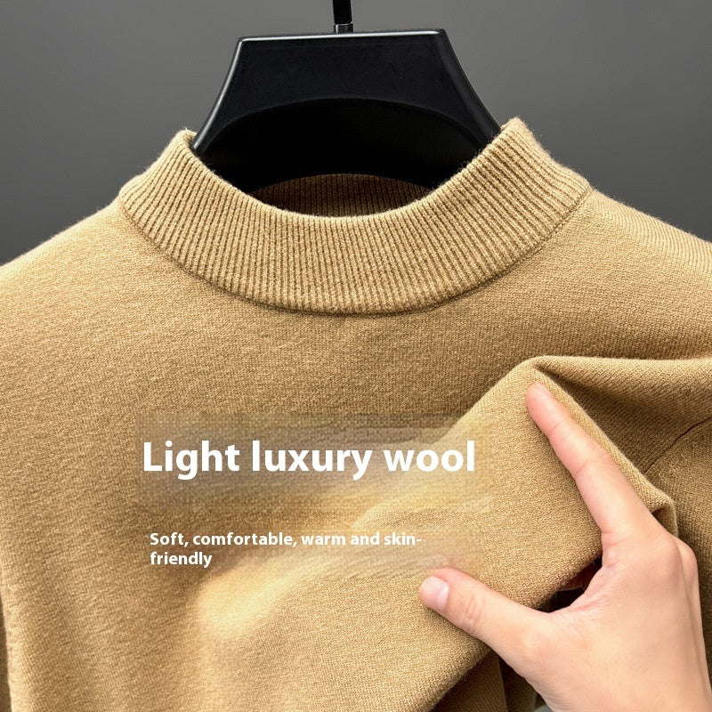 Men's Knitwear Solid Color Long Sleeve Half Turtleneck
