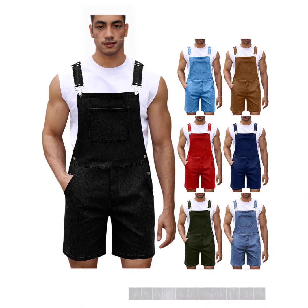 Light Luxury Denim Shorts Men's Denim Brace