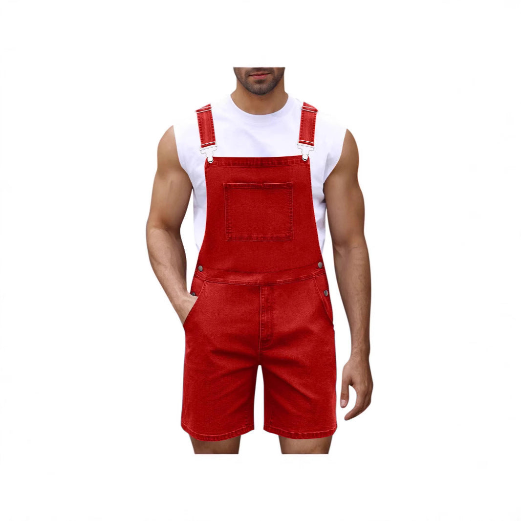 Light Luxury Denim Shorts Men's Denim Brace