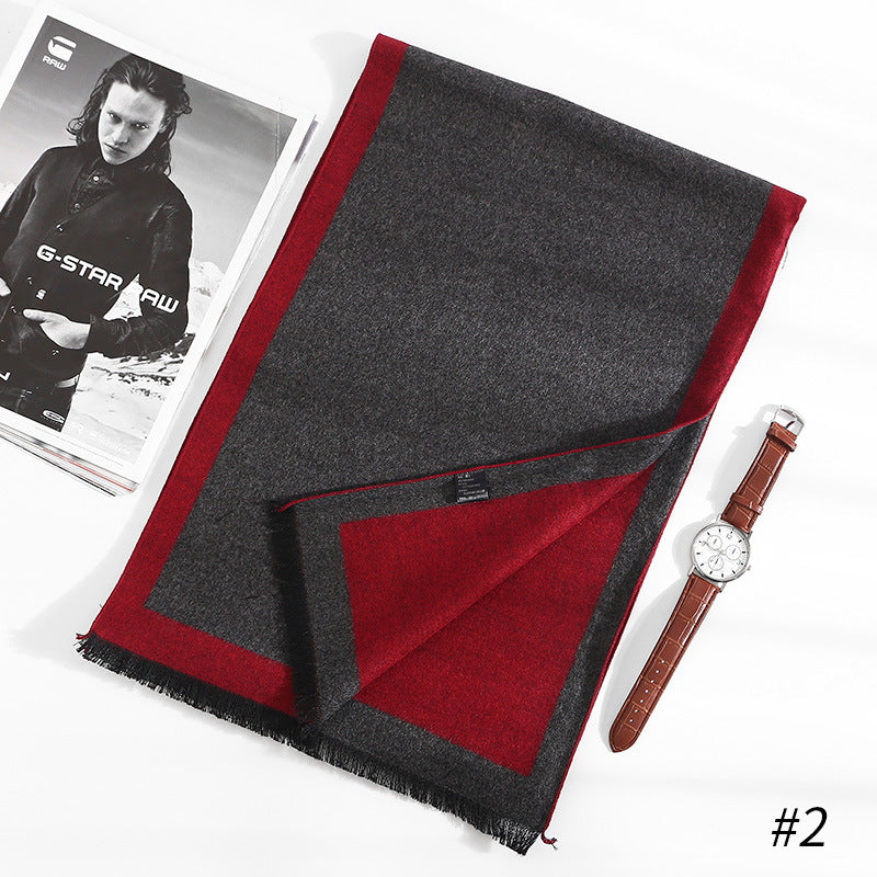 Artificial Silk Brushed Scarf Autumn And Winter Warm And Simple