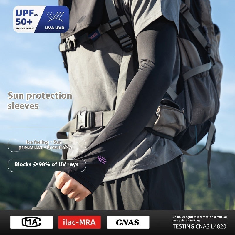 Sun Mask Men's Full Face Ice Silk Scarf