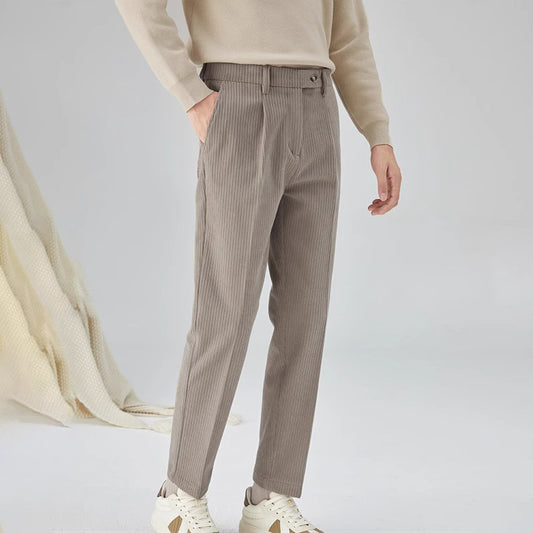Corduroy Men's Straight All-matching Loose Trousers