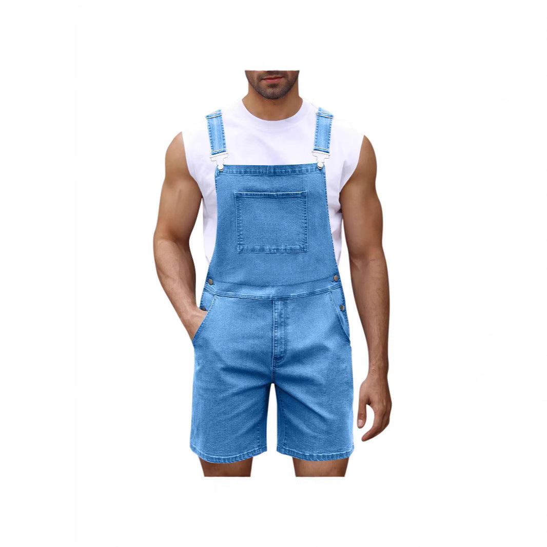 Light Luxury Denim Shorts Men's Denim Brace