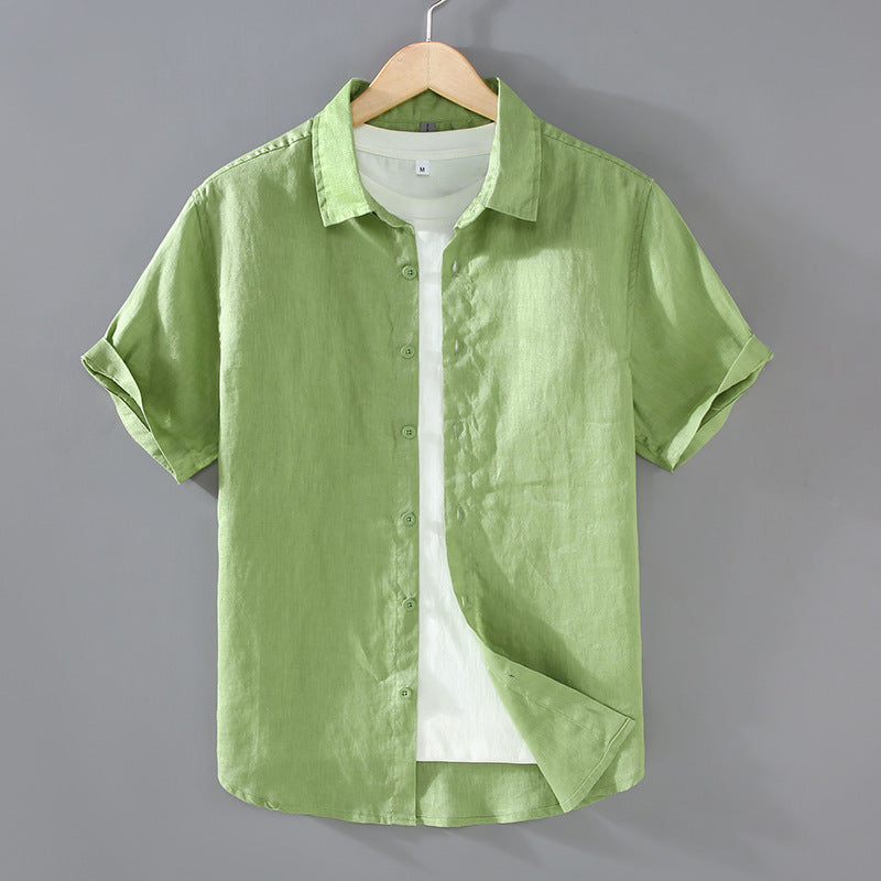 Men's Youth Casual Short-sleeved Shirt