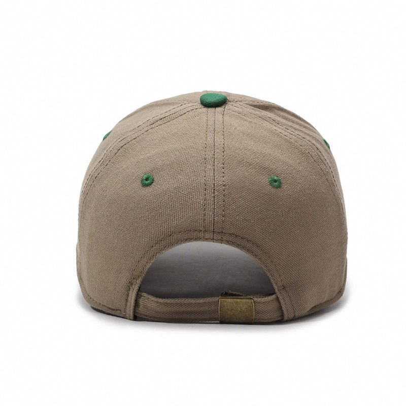 Korean Style Ripped Special Letter Embroidered Baseball Cap Big Brim