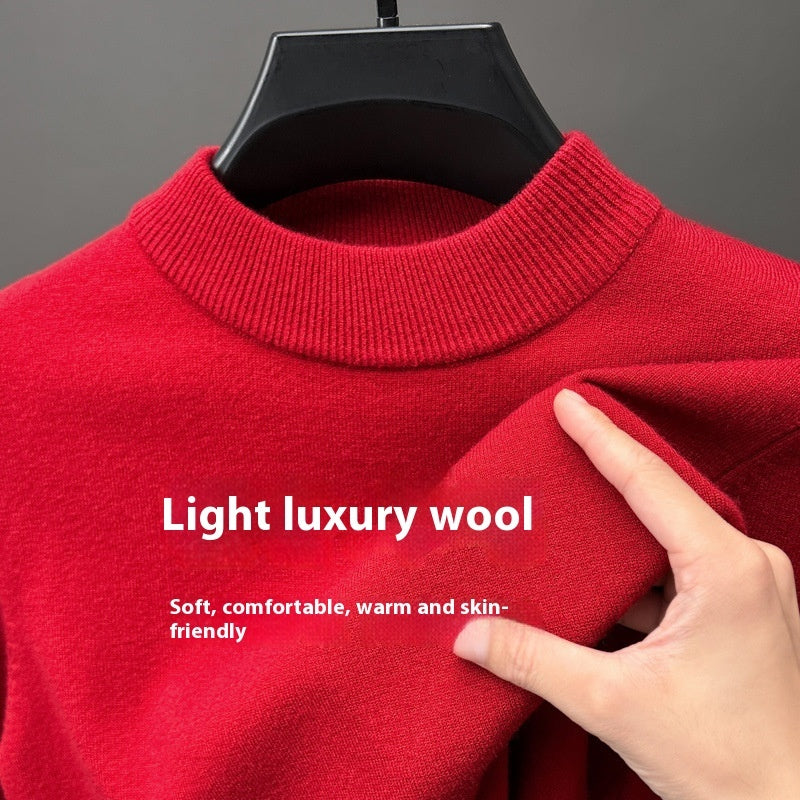 Men's Knitwear Solid Color Long Sleeve Half Turtleneck