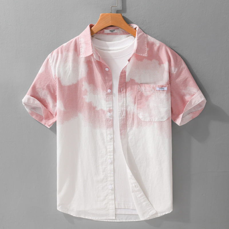 Summer Menswear Trendy All-match Short-sleeved Shirt