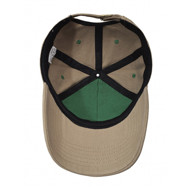 Korean Style Ripped Special Letter Embroidered Baseball Cap Big Brim