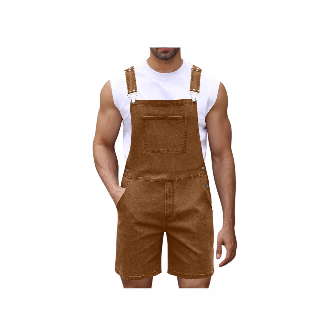 Light Luxury Denim Shorts Men's Denim Brace