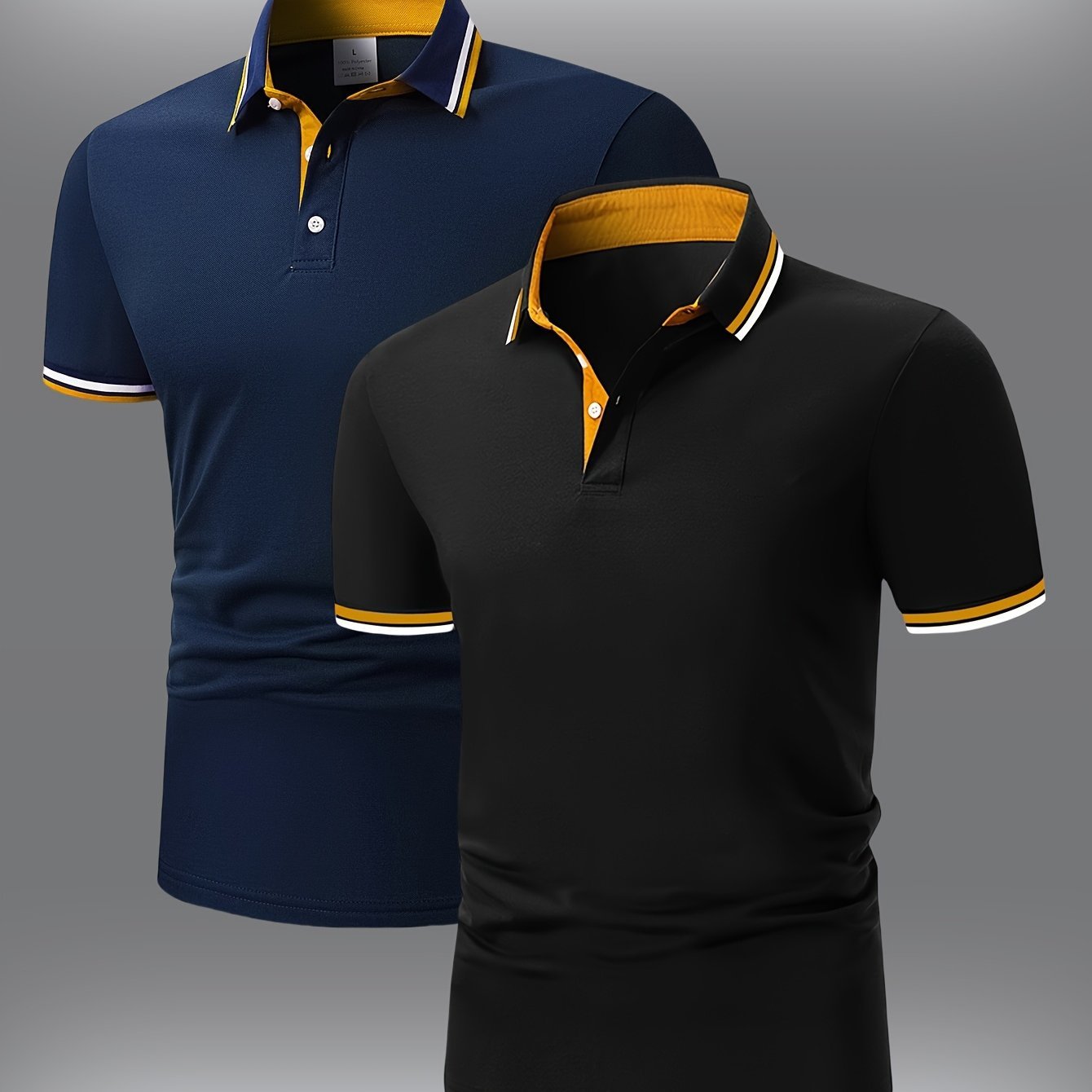 Men's Short-sleeved Shirt With Contrasting Blue And Pink Collar