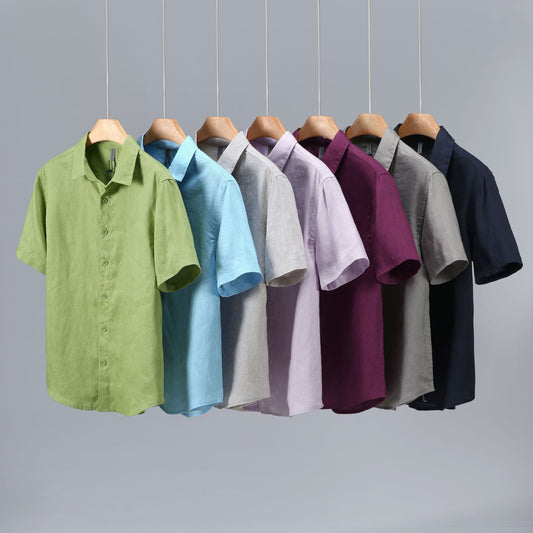 Men's Youth Casual Short-sleeved Shirt