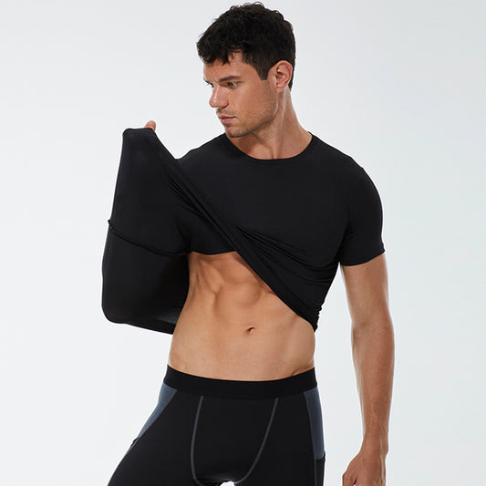 Men's Stretch Quick Drying Clothes Short-sleeved Shirt