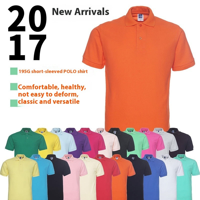 Solid Color Lapel Short Sleeve Polo Shirt Plus Size