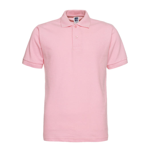 Solid Color Lapel Short Sleeve Polo Shirt Plus Size