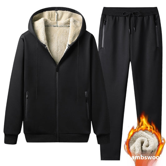 Hooded Casual Fashionable Warm Trousers Suit